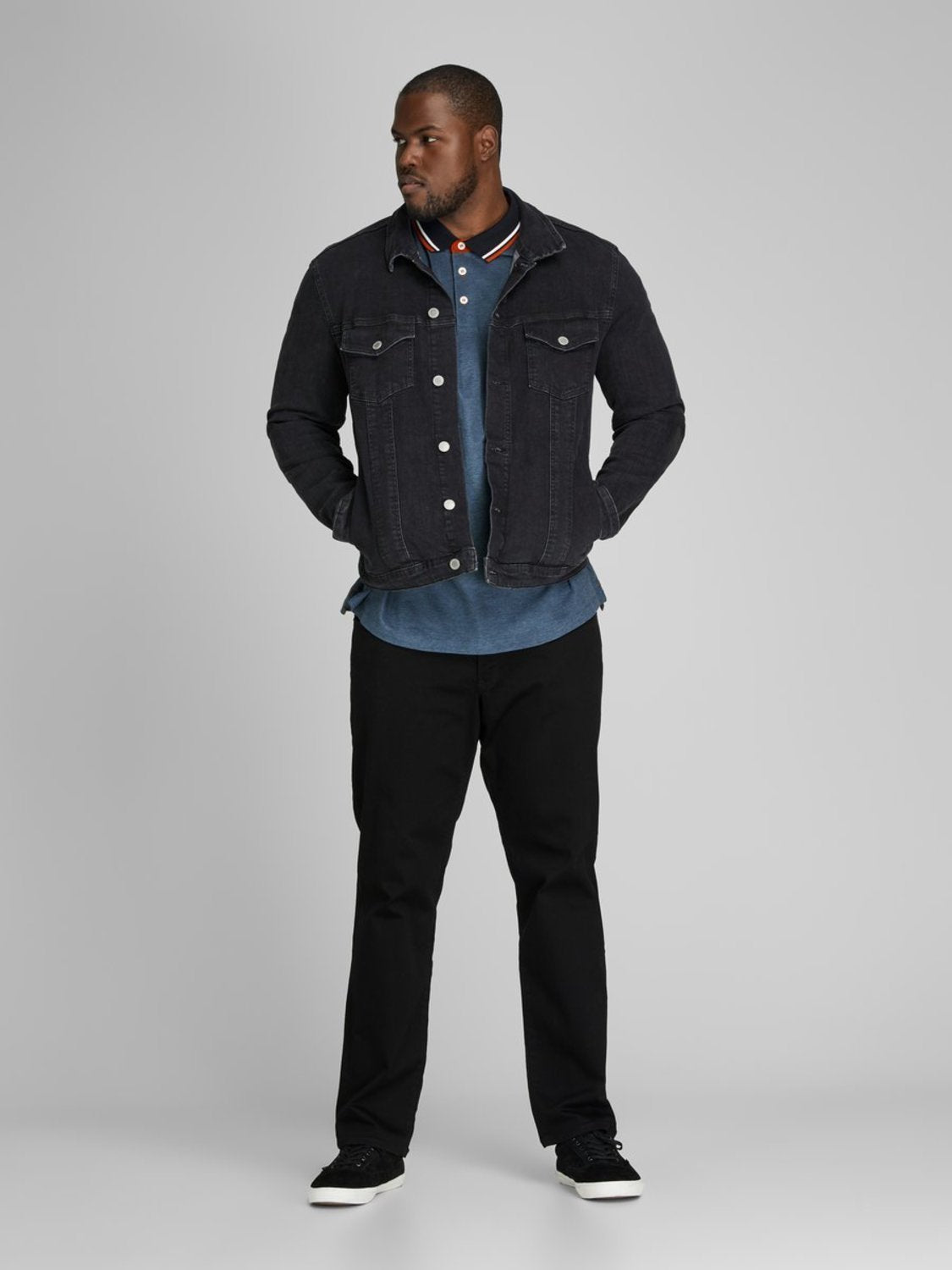 PlusSize JJEPAULOS Polo Shirt - Denim Blue