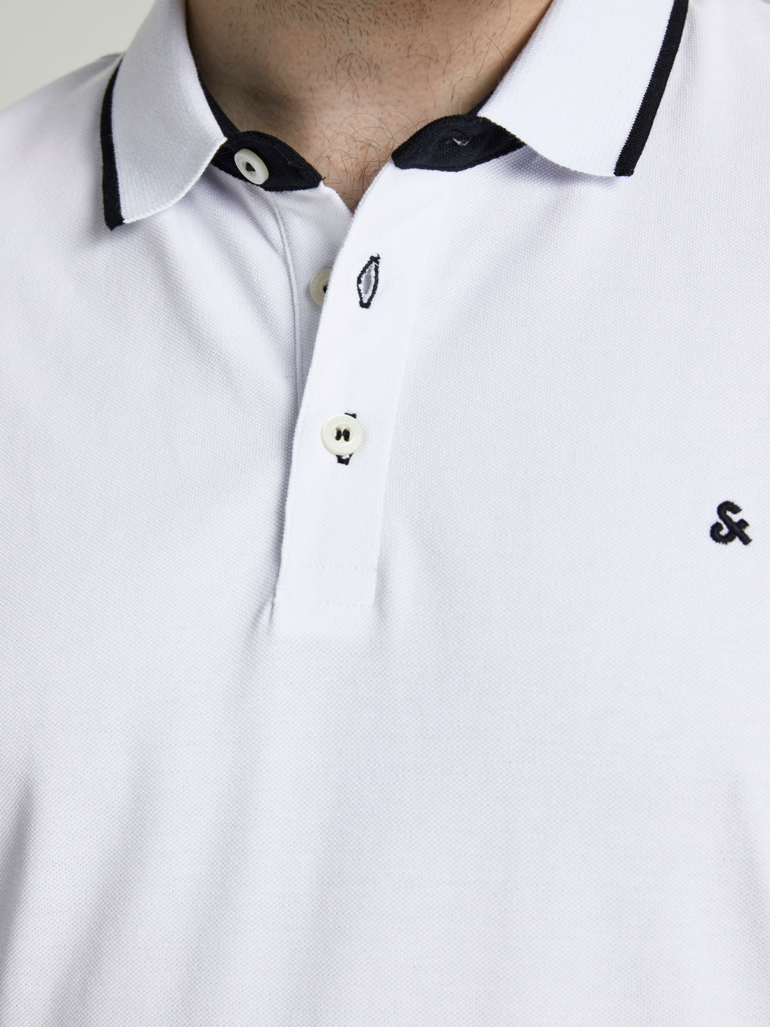 PlusSize JJEPAULOS Polo Shirt - White