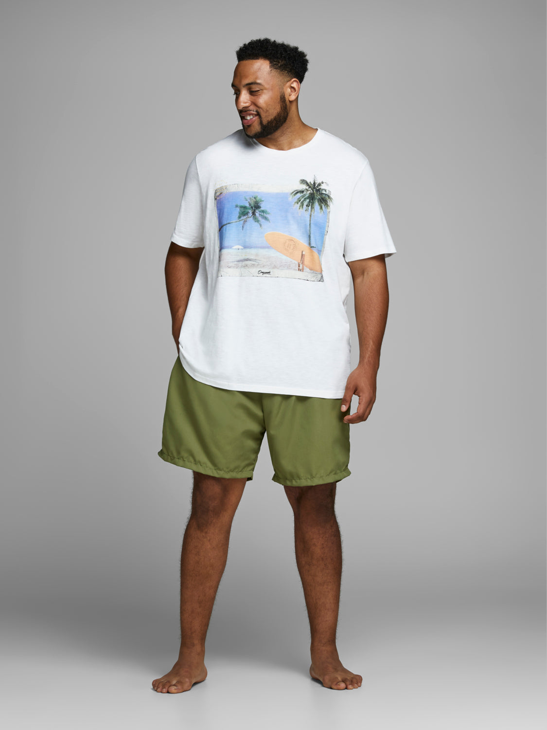 PlusSize JJICALI Swimshorts - Capulet Olive