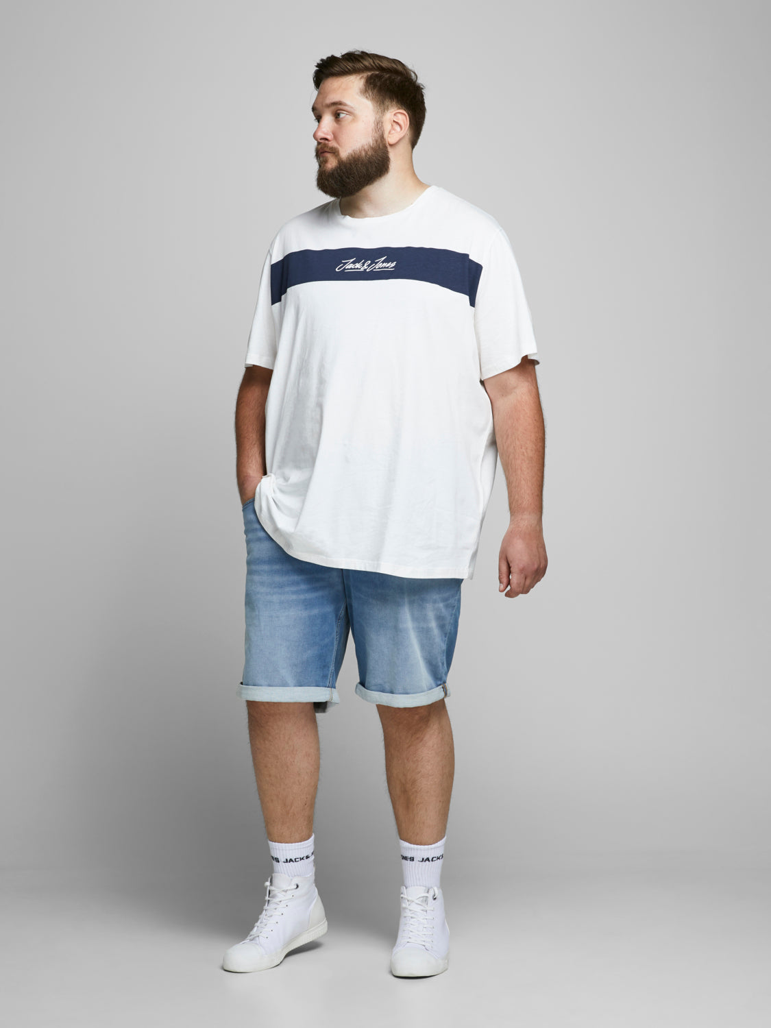 PlusSize JJIRICK Shorts - Blue Denim