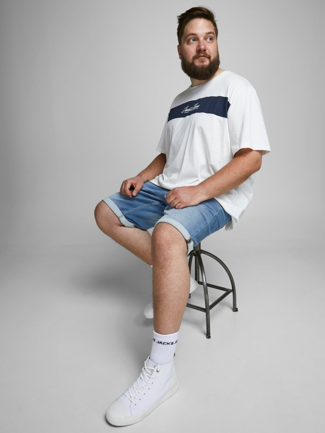 PlusSize JJIRICK Shorts - Blue Denim