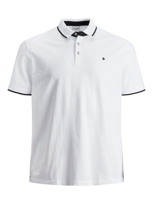 PlusSize JJEPAULOS Polo Shirt - White