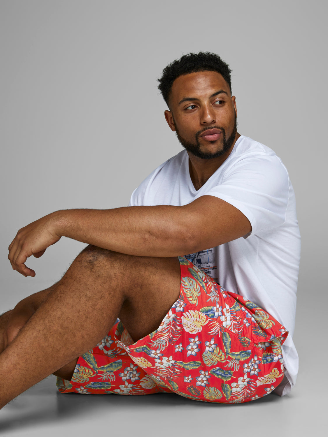 PlusSize JJICALI Swimshorts - Fiery Red