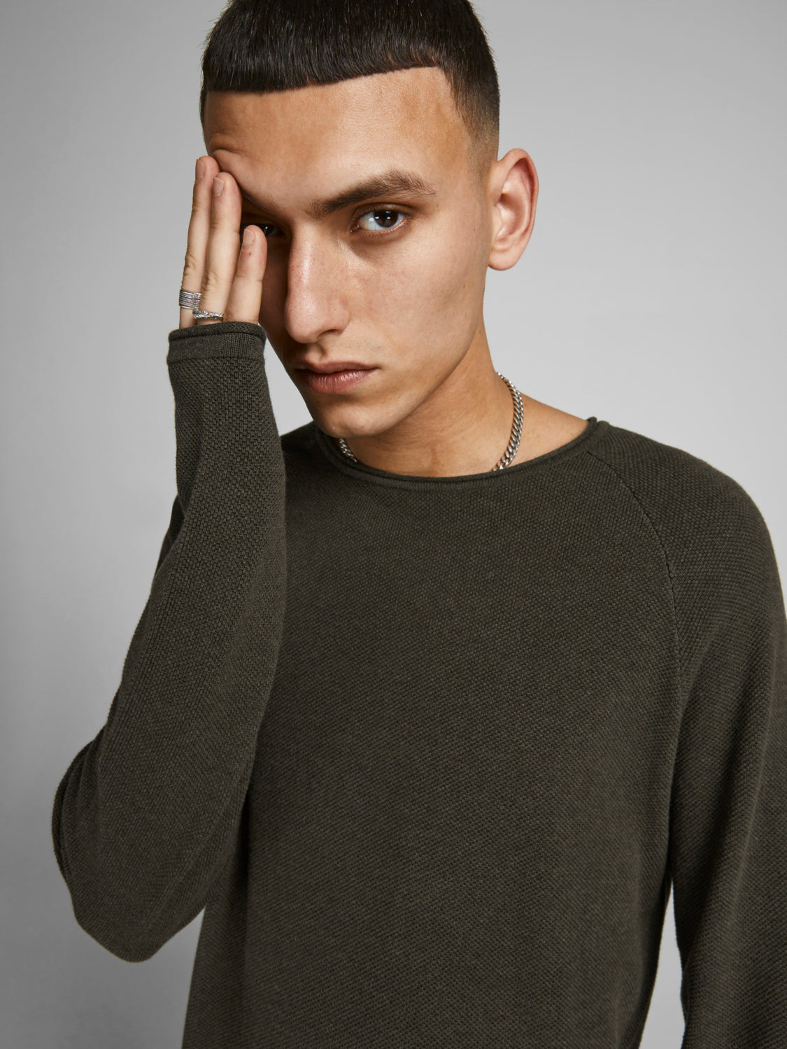 JJEHILL Pullover - Olive Night