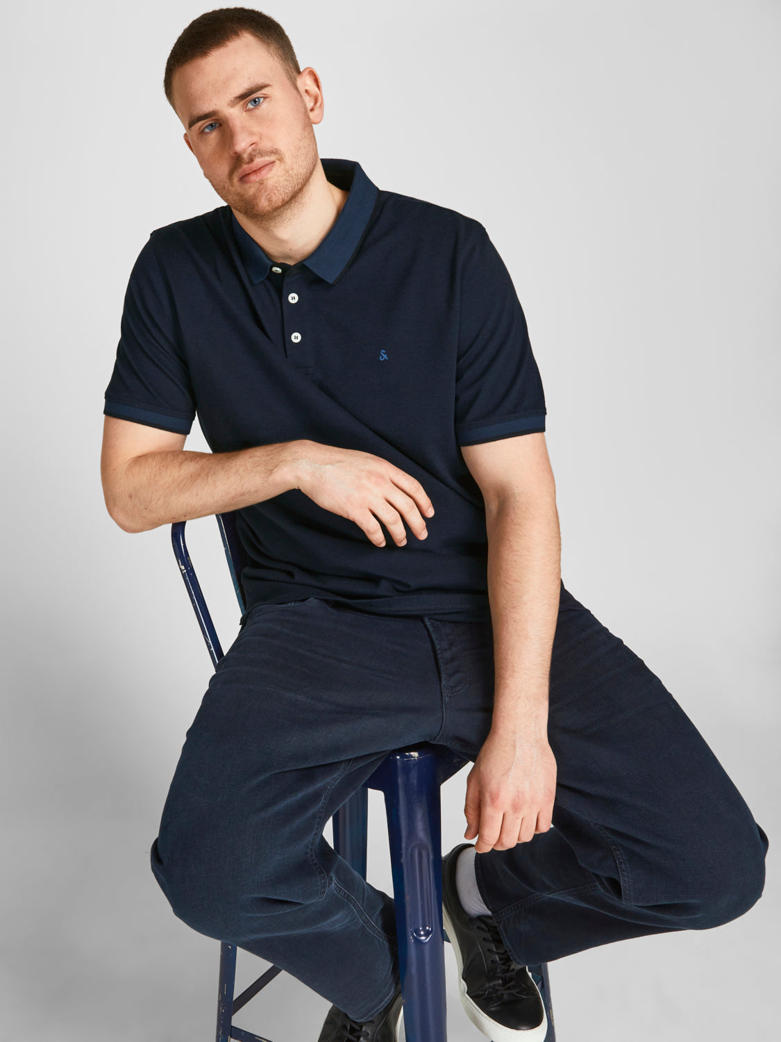 PlusSize JJEPAULOS Polo Shirt - Dark Navy