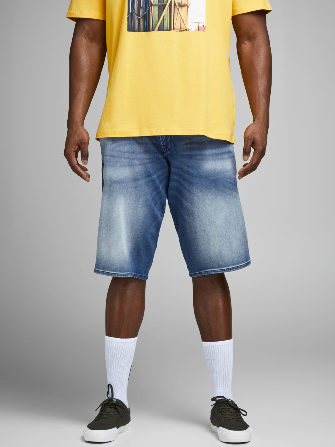 PlusSize JJIRON Shorts - Blue Denim