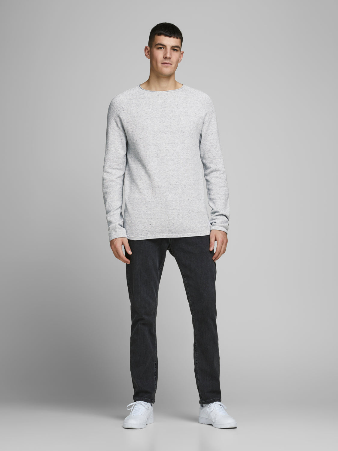 JJEHILL Knit - Light Grey Melange
