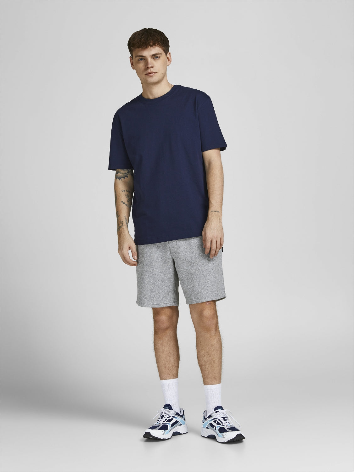 JPSTGORDON Shorts - Light Grey Melange