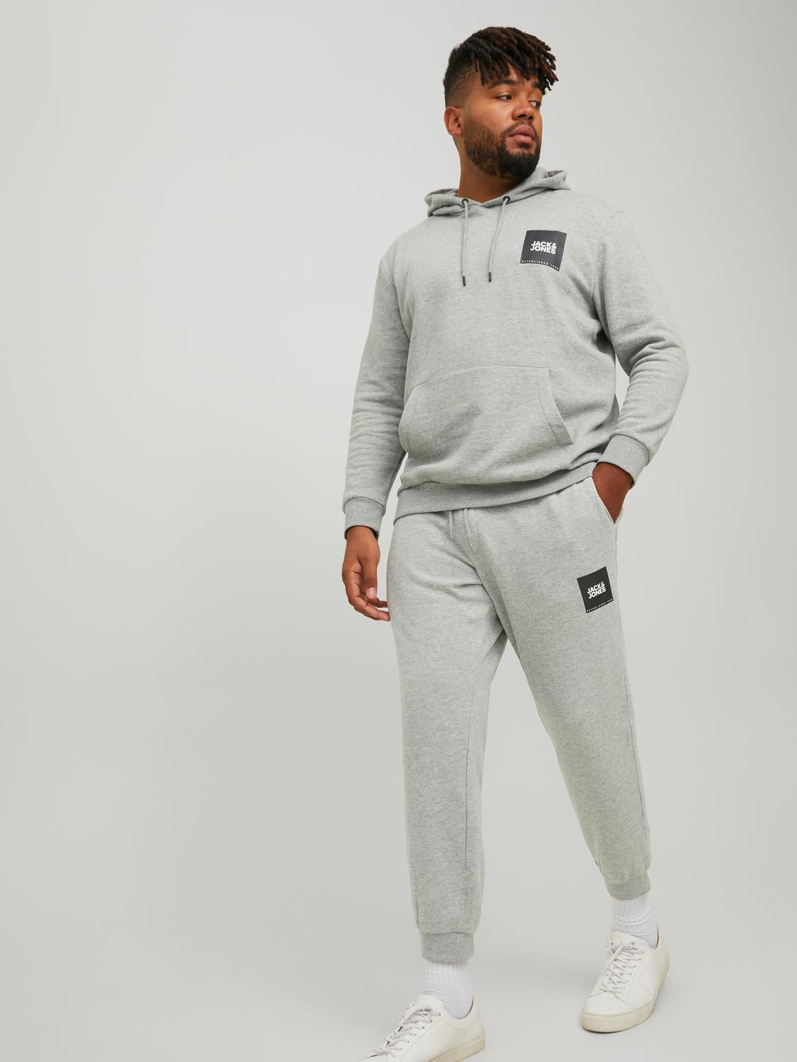 PlusSize JPSTGORDON Track Pants - Light Grey Melange