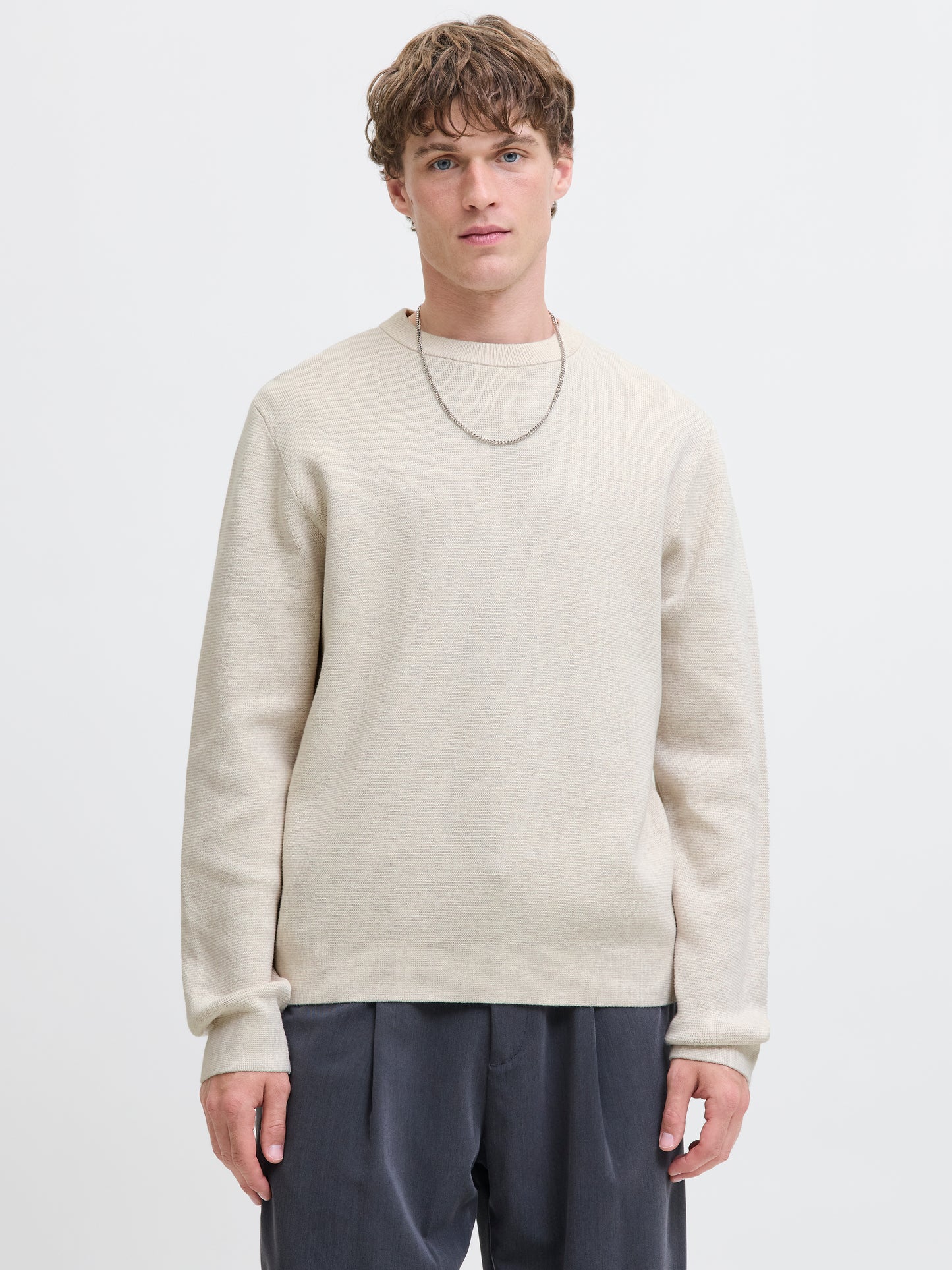 JPRBLAMILANO Pullover - Cloud Dancer