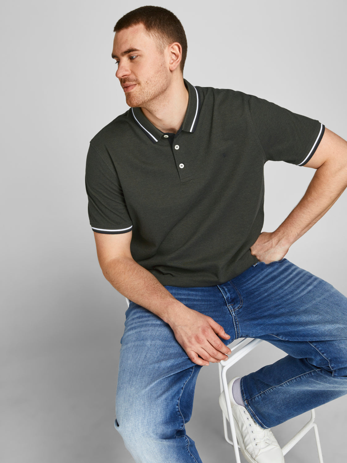 JJEPAULOS Polo Shirt - Forest Night