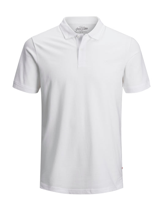 PlusSize JJEBASIC Polo Shirt - White