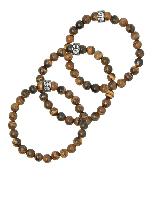 JACBEADS Bracelets - Brown Stone