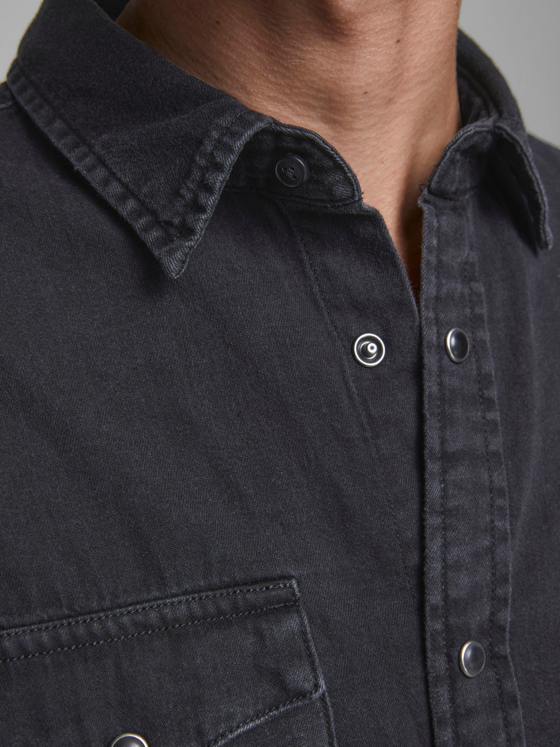 JJESHERIDAN Shirts - black denim