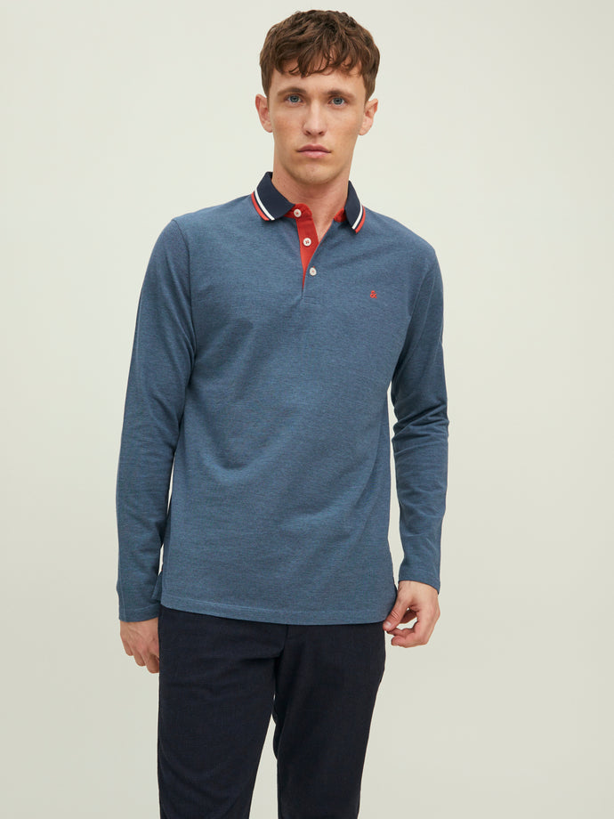 JJEPAULOS Polo Shirt - Denim Blue