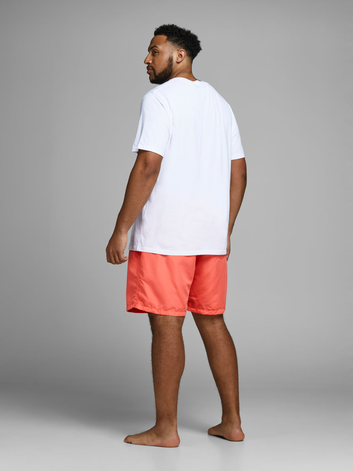 PlusSize JJICALI Swimshorts - Hot Coral