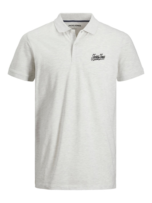 PlusSize JJSTRUCTURE Polo Shirt - White Melange