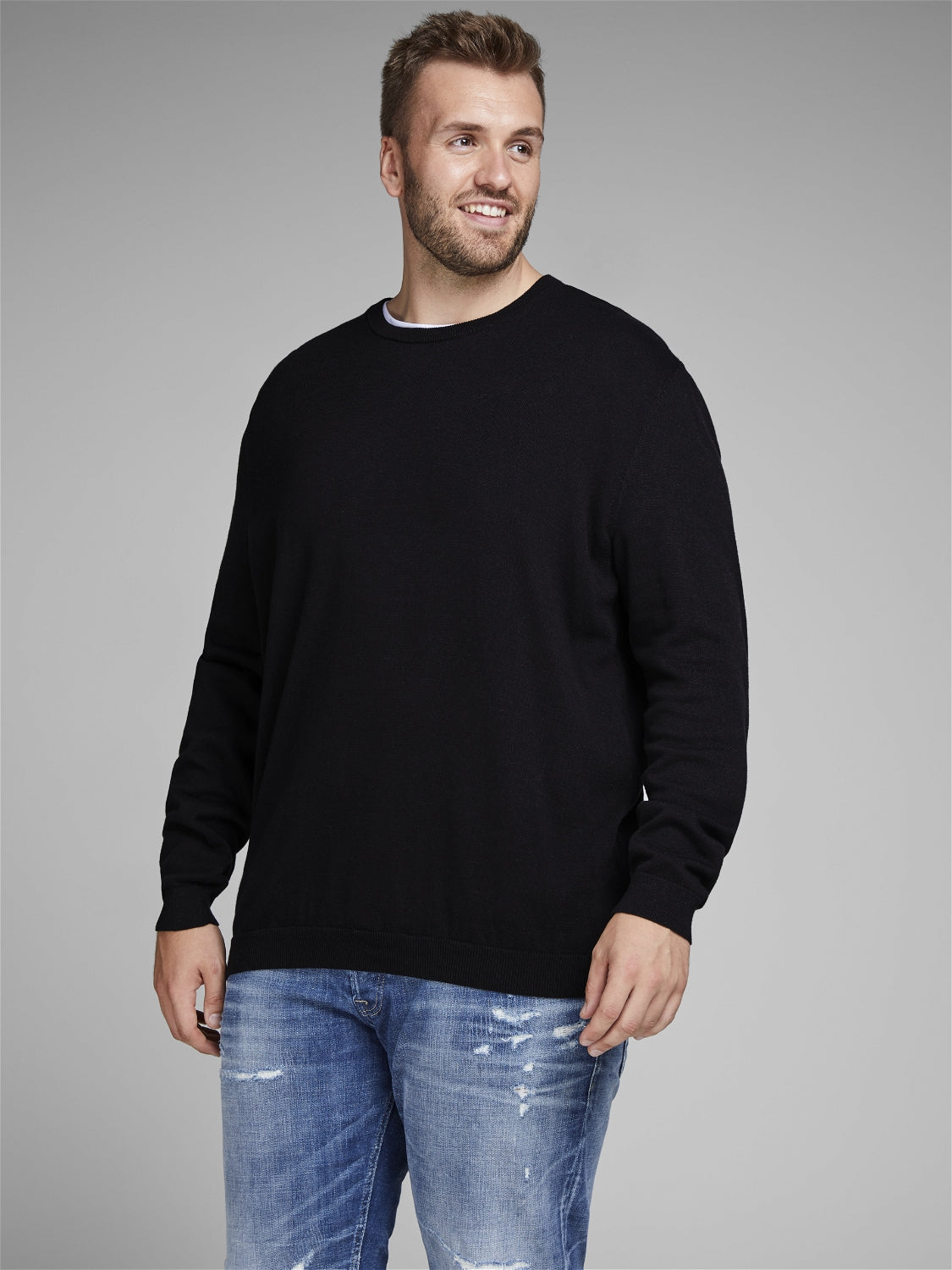 PlusSize JJEBASIC Pullover - Black