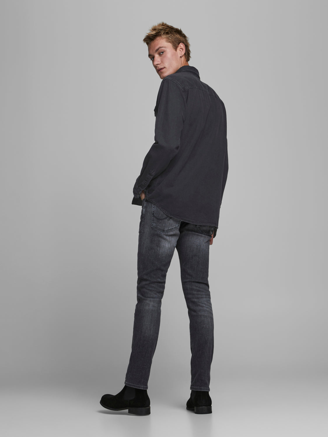 JJESHERIDAN Shirts - black denim