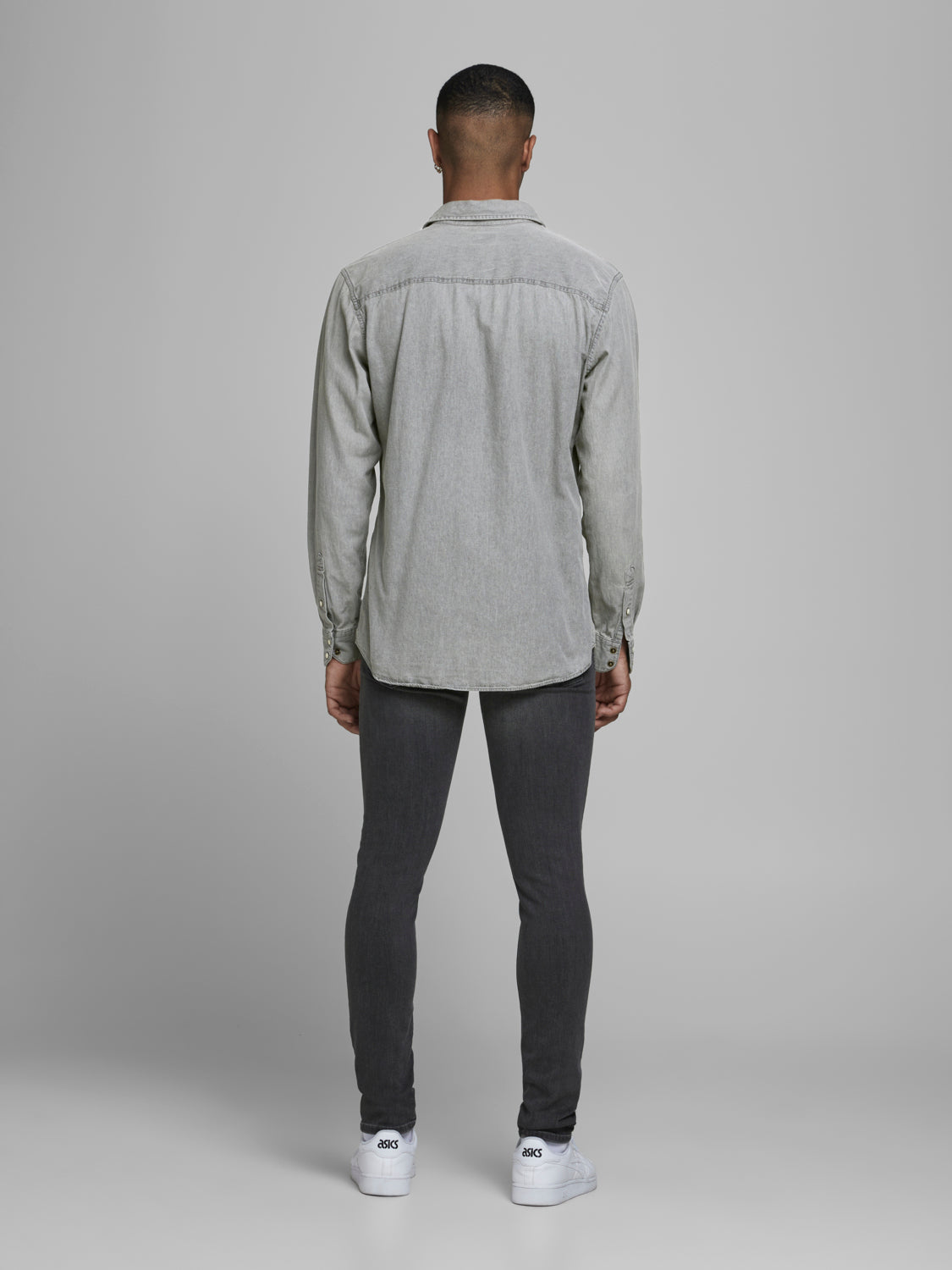JJESHERIDAN Shirts - light grey denim