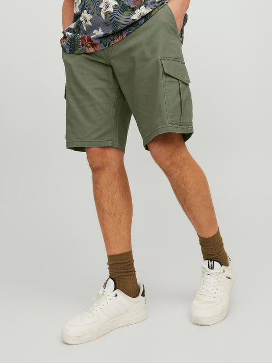 PlusSize JPSTJOE Shorts - Deep Lichen Green