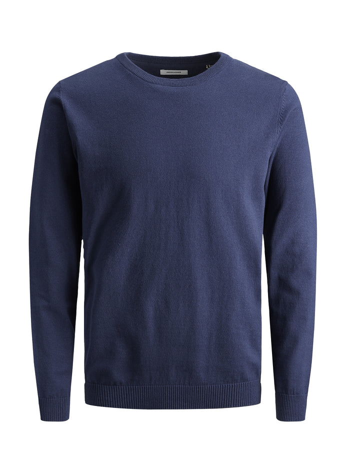 PlusSize JJEBASIC Pullover - Blue Denim